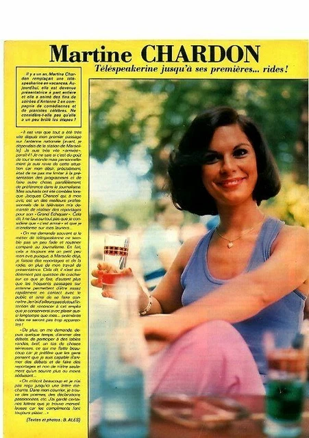 COUPURE DE PRESSE Clipping 1976 Martine Chardon (1 page) EUR 3,00