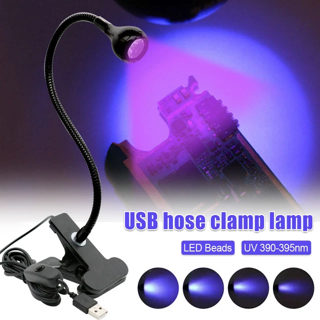 Mini lámpara de uñas UV luces LED secadora pantalla táctil ultravioleta con clip flexible