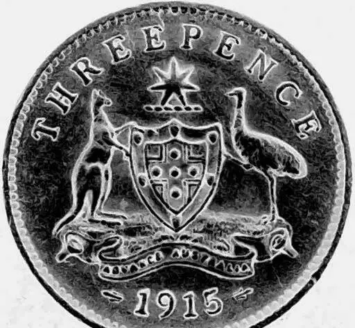 1915 Australia 3d Threepence ** ERROR DIE CRACK ** #201111 HIGH GRADE - LUSTRE