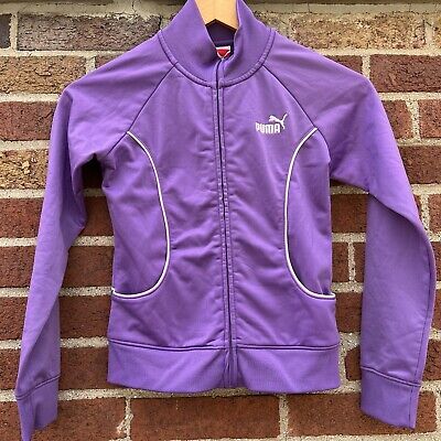 Puma Girls Full Zip Track Jacket  Activewear Purple Size Medium