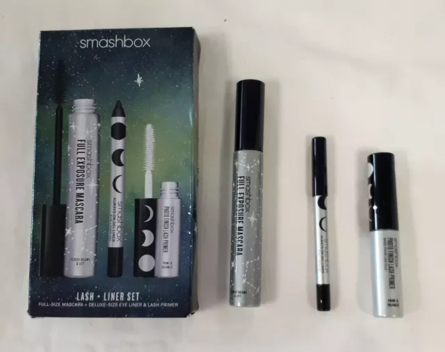 SMASHBOX LASH + LINER SET Full size Mascara, Deluxe size eye liner, primer /EBLP