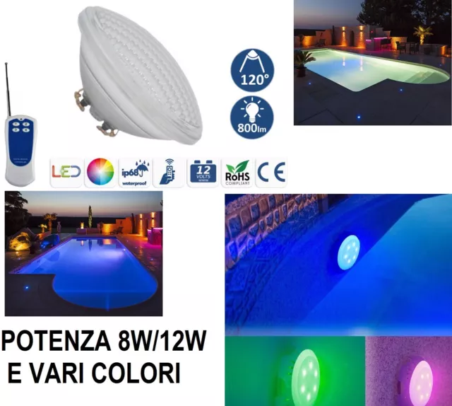 Lampada Faro Led Par 56 Rgb Per Piscina Pool 12V