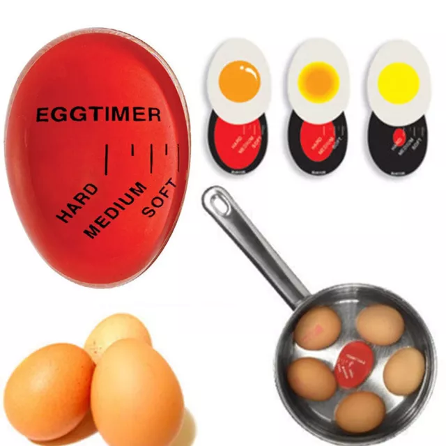 Kitchen Egg Timer Change Color Egg Boiled Timer Cooking Tool Hard/Medium/Soft