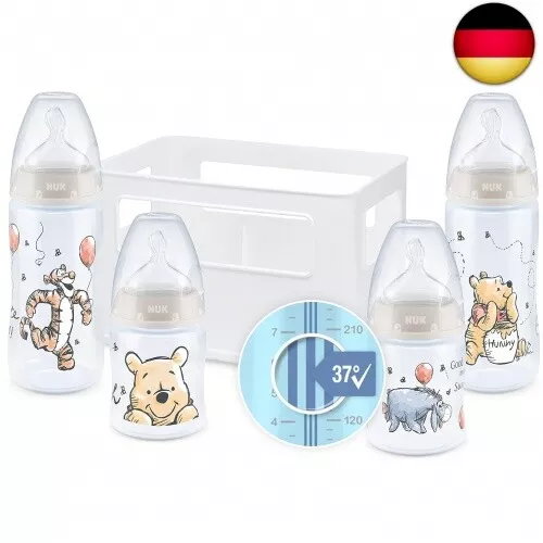 NUK First Choice+ Babyflaschen Starter Set | 0?6 Monate | 4 Flaschen mit