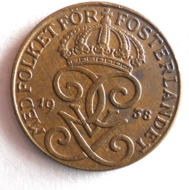 1938 Sweden ORE - High Quality Coin Sweden Bin #2