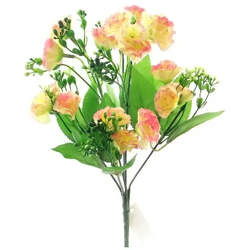 2 x Beautiful Artificial Mini Carnation Bunch | In 6 Colours | 18 Flower Heads