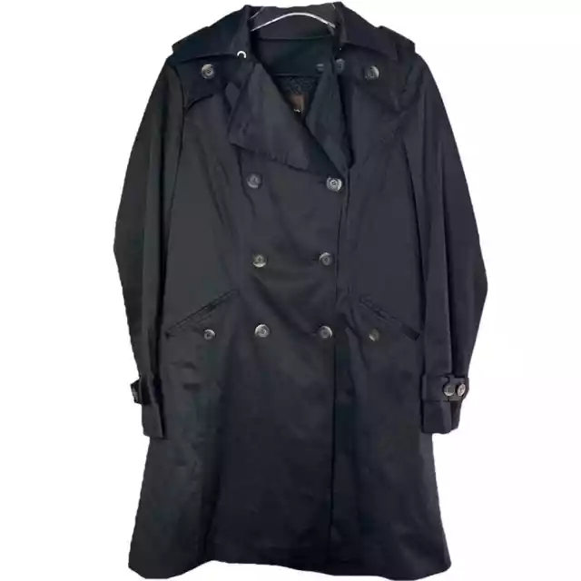 Cole Haan Double Breasted Unbelted Trench Coat 4
