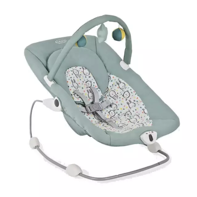 Graco Cheerie™ Baby Bouncer in Blue Lightweight Suitable From Birth to 6 Months