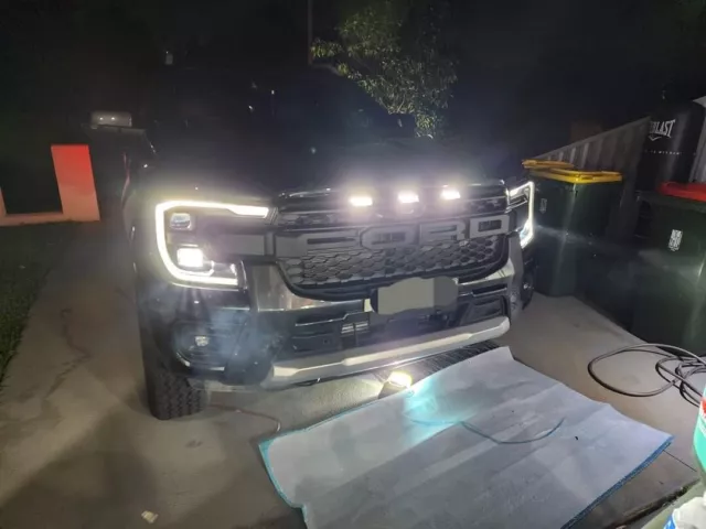 NEXT gen Ford Ranger Raptor Grill with  LED ( White or Amber) 2