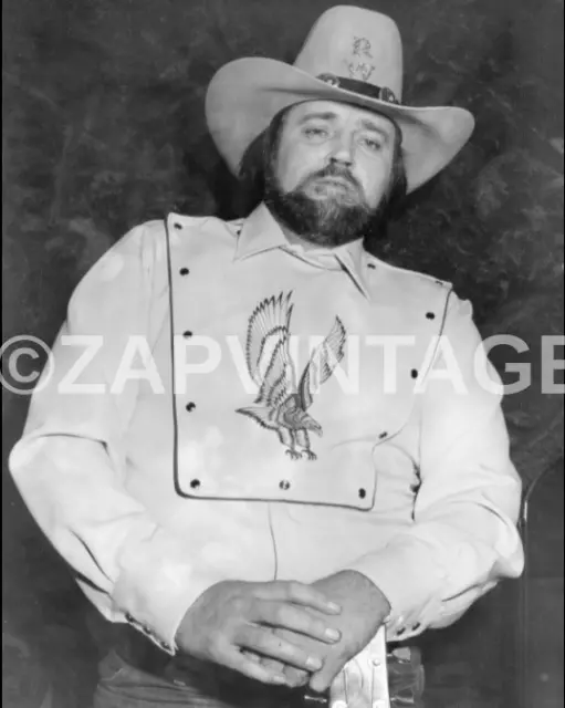 Vintage Black & White Waylon Jennings Country Cowboy Western Singer PHOTO #525