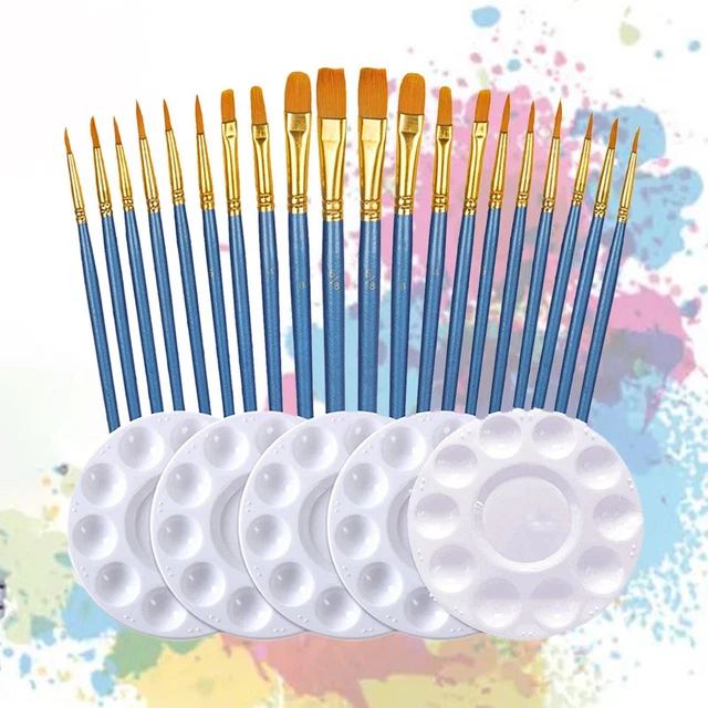 25x Set di pennelli per pittura Set di strumenti per pittura a olio ad