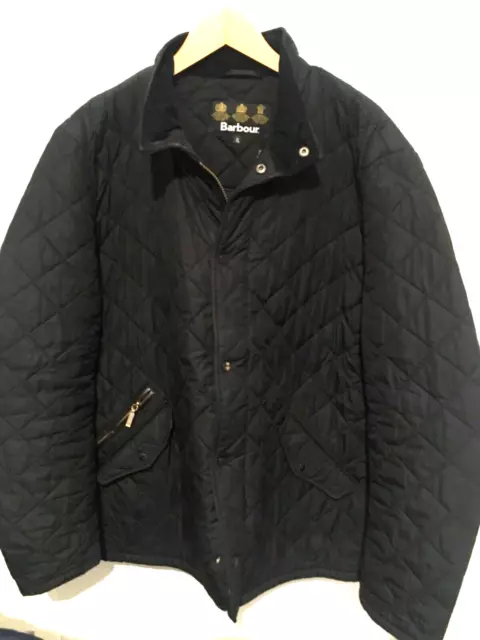 Barbour Mens Xl Large 44-46 Black Chelsea Sportsquilt Quilted Jacket Coat