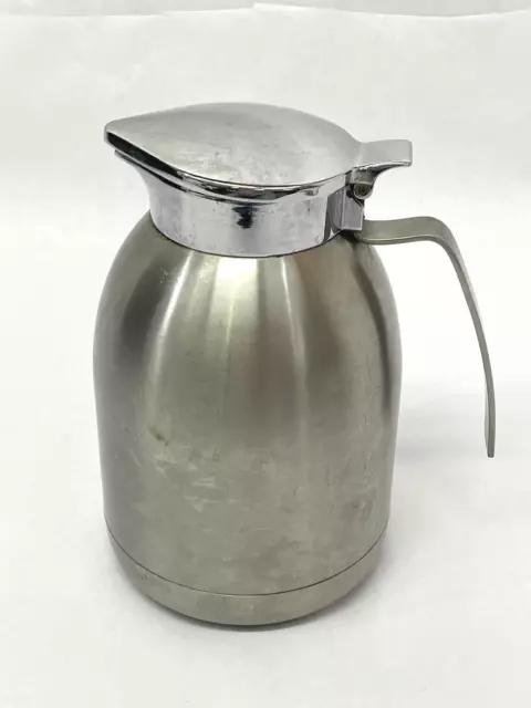 OGGI Stainless Steel Vacuum Coffee Tea Pot Pitcher Silver Lid Handle Spout