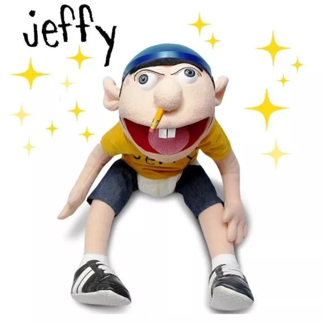 60cm Jeffy Feebee Puppet Plush Toy Cosplay Jeffy Hat Hand Puppet