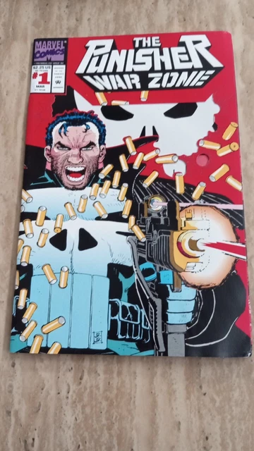 The Punisher War Zone #1 Rare Newsstand High Grade Key Die-Cut Cover Marvel 1992