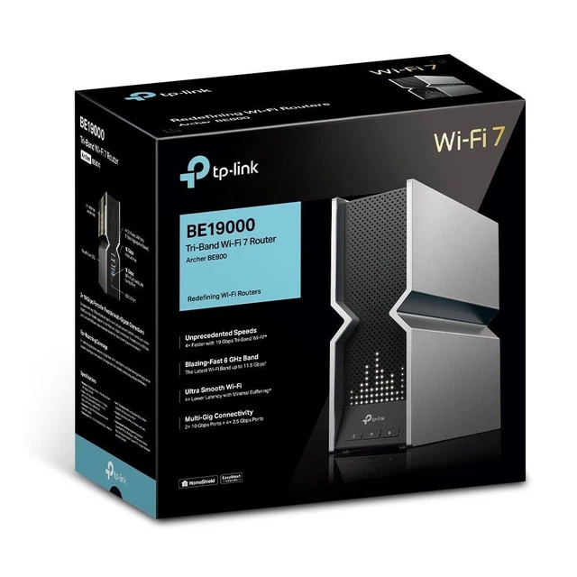 Tp-Link Be19000 Tri-Band Wifi 7 Router Archer Be800