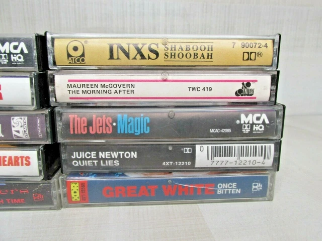 Lot of 10 Cassette Tapes Inxs,The Wispers,Will To The Power,Great White,ETC 2