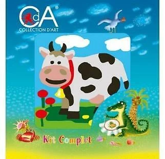 Kit de tapiz para niños de colección D'Art - vaca