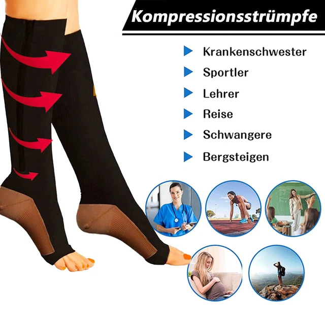 Kompressionsstrümpfe Kompressionsstrümpfe Mit Reißverschluss Thrombose Sockings