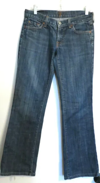 7 For All Mankind Jeans Womens Size 27 In Waist Denim Boot Cut Blue Meas 28X31