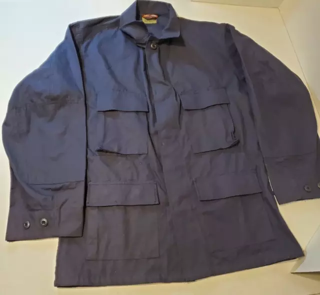 Tru Spec Blue Bdu Hot Weather Tactical Jacket Long Sleeve Shirt Medium Regular