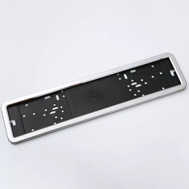 "BLACK" Effect Stainless Steel Number Plate Holder Surround For Any Car UK