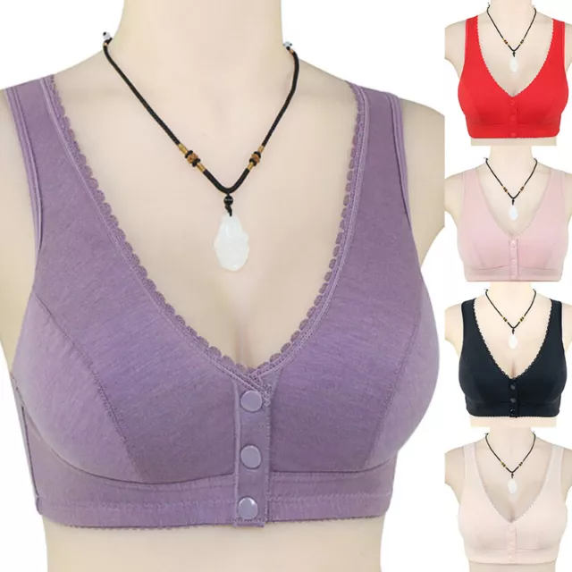 Reggiseno Push-Up Da Donna In Puro Cotone Elasticizzato Aperto Sul Davanti ♪