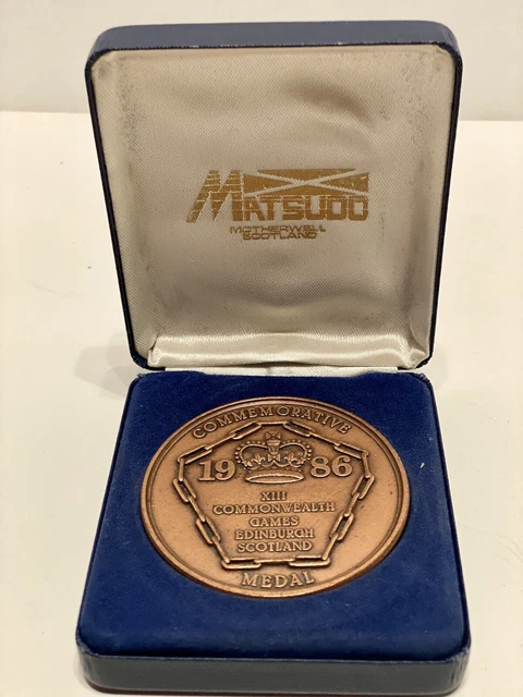 Official Commemorative  Participation Medal 1986 Commonwealth Games Edinburgh