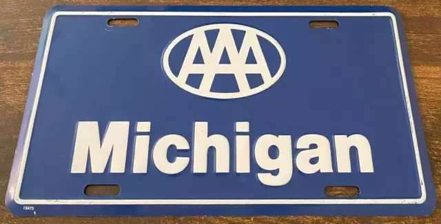 AAA Michigan Vintage Booster License Plate American Automobile Association