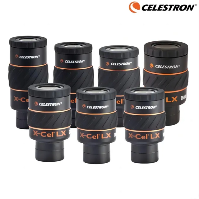 Celestron X-CEL LX 2.3/5/7/9/12/18/25mm 60° Telescope Eyepiece 2X/3X Barlow Lens