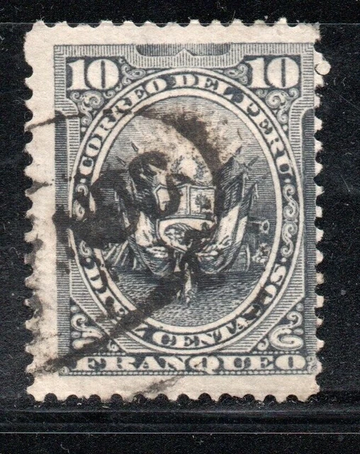 Peru, Verkauf 10 Ctvos. Matasellos Parcial De Mollendo