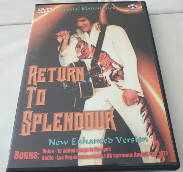 Elvis Presley Dvd " Return To Splendour "    Various Live