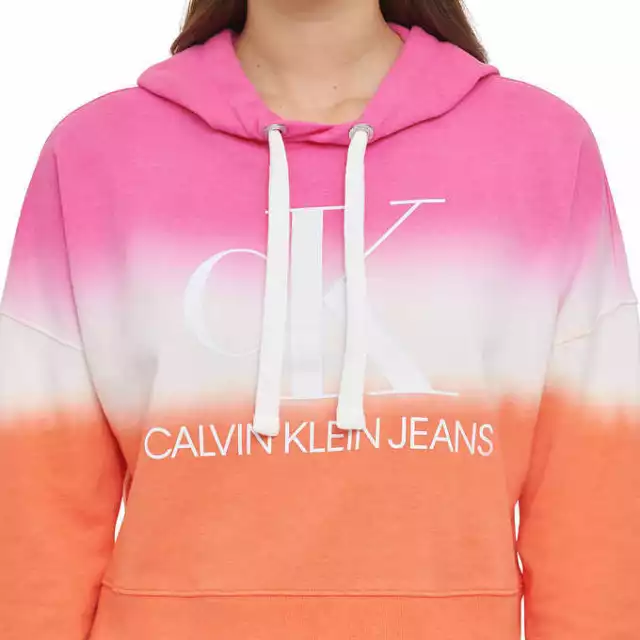 Calvin Klein Jeans Ladies' Hoodie Sweatshirt Ombre Dip Dye C35 2