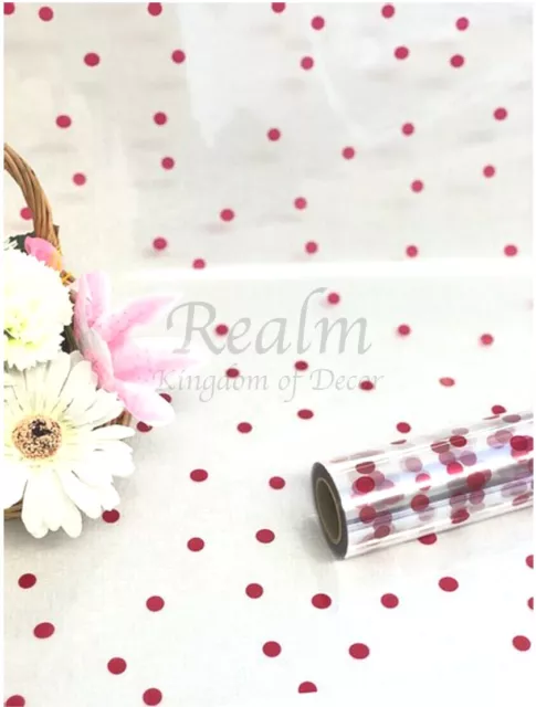 Red Dots Wrapping Gift Paper | Wedding Birthday Valentine's Hampers Wrapping
