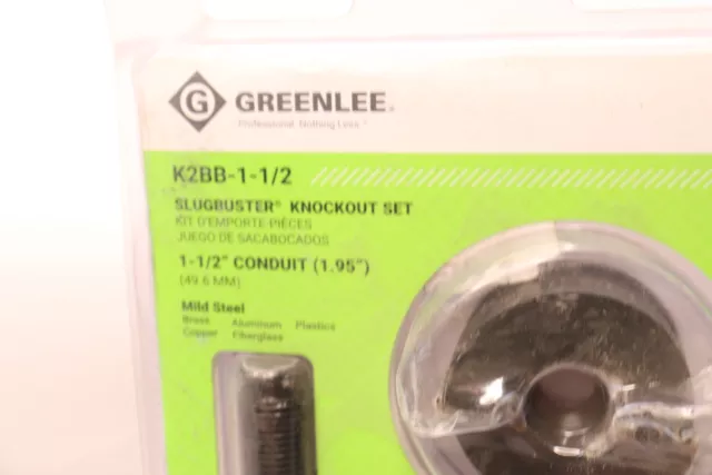 Greenlee Slug-Buster Manual Knockout Set 1-1/2" Conduit KBB-1-1/2