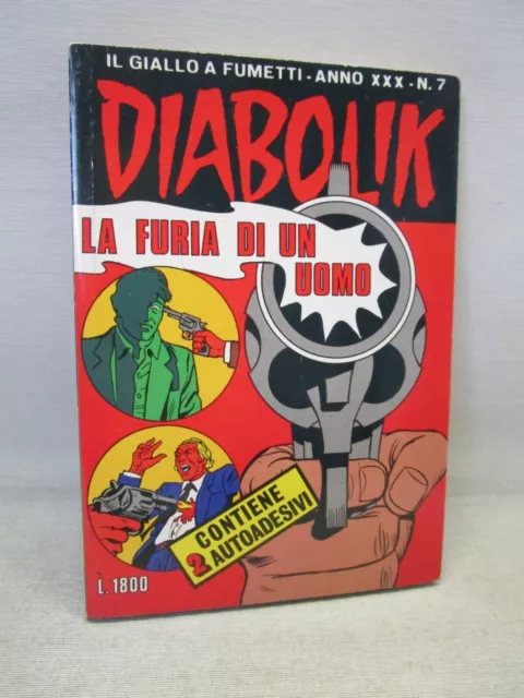 Diabolik Anno Xxx (1991) N.7 -La Furia Di Un Uomo (B) -Con Adesivi-Ottimo