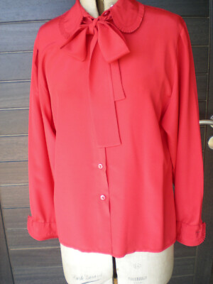 chemisier femme T40 Gérard Pasquier rouge vintage année 80