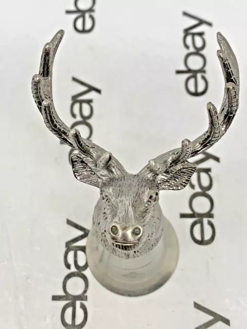 Jagermeister Bar Shot Glass Deer Stag Buck Elk Head Pewter & Stainless Steel NEW