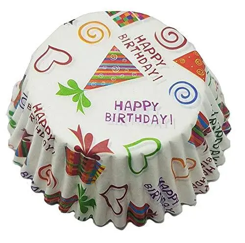 Pirottini Carta x Muffin formine capcake 100 pz happy birthday � 7 cm L.24537