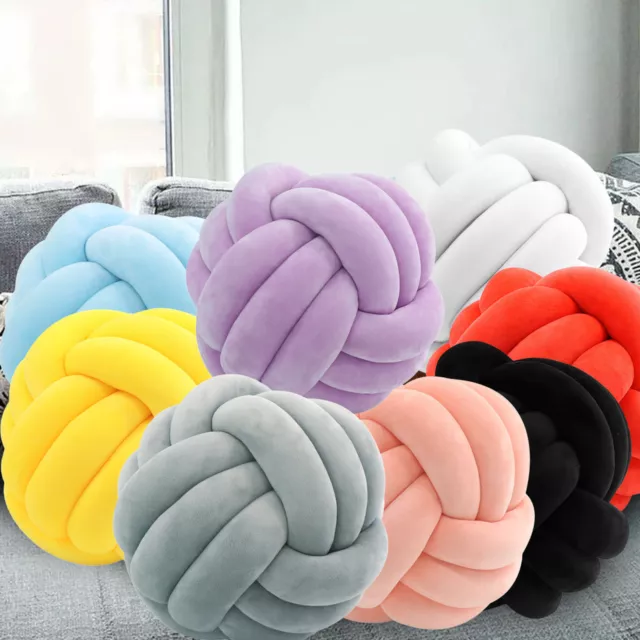 Soft Knot Cushion Ball Chunky Concise Knotted Pillow Handmade Plush Ball Pillow