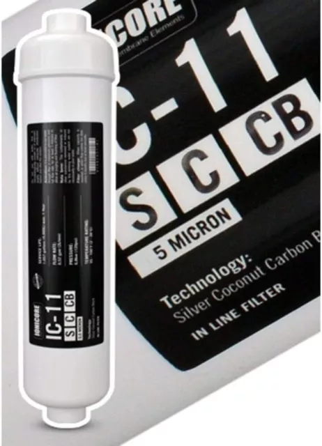 Filtro in Linea carbon block al cocco Ionicore IC-11SCCB 1/4" 5 micron - Rotex