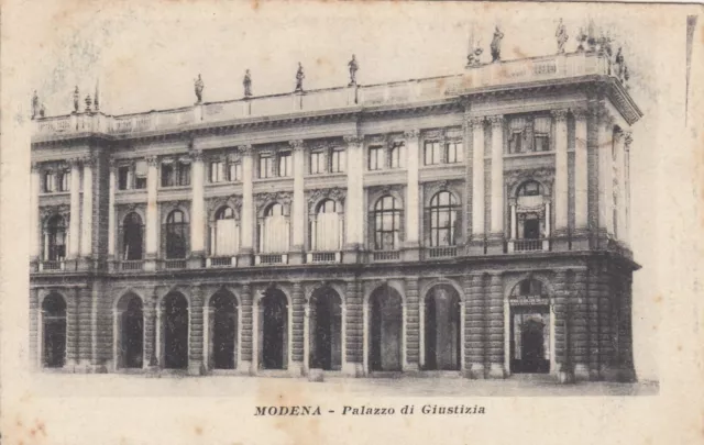 Cartolina *22 Modena Emilia Romagna Palazzo Di Giustizia Memoria Viaggiata 1918