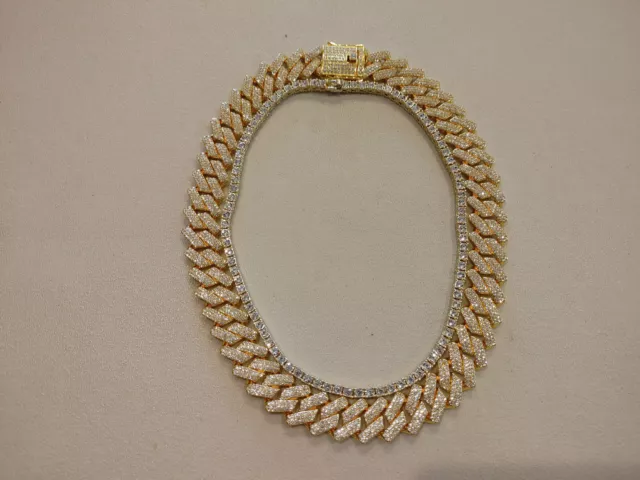 CUBAN CHAIN MEN'S Heavy Necklace, Color: Gold, Approximately 20''+18 ...