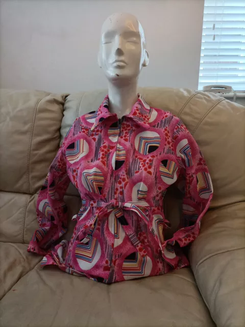 Vintage Retro 1960s ladies Top Pink