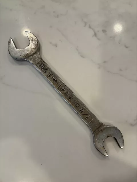Vintage PLOMB TOOLS "PEBBLE STYLE" No. 3041 Open End Wrench 1-1/16" x 7/8" USA 2