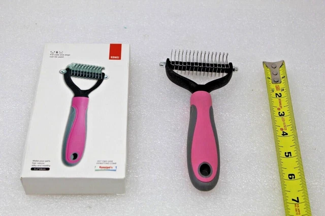 Pet Grooming Tool 2 Sided Undercoat Rake Safe Dematting Comb Brush for Cats&Dogs