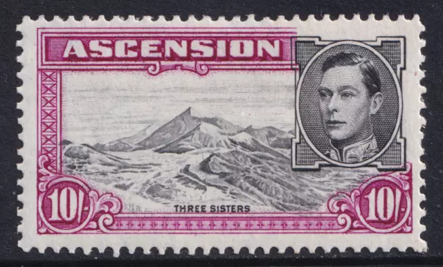 Ascension Island KGVI 1938-53 10s Black Bright Purple P13 SG47b Mint MLH