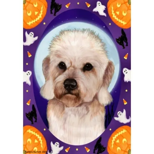 Halloween Garden Flag - Mustard Dandie Dinmont Terrier 122101