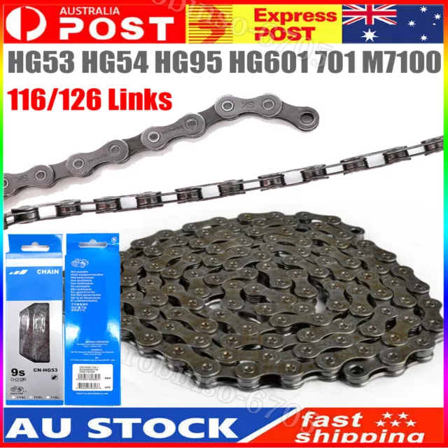 116/126 Links 9/10/11/12 Speed Bicycle Chain Mountain Bike MTB Deore Chain HG53