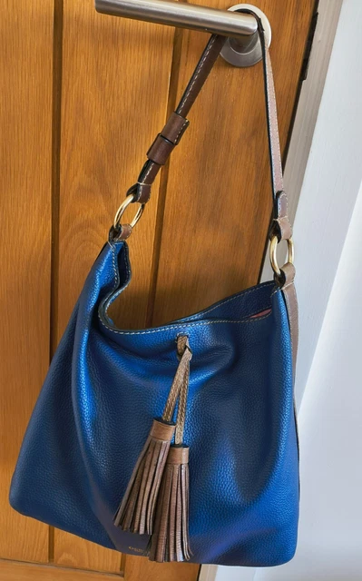 osprey blue leather shoulder bag Women's | Medium the Woodstock Tote offers ample space for a laptop and daily paraphernalia The Milano Leather Sling Bag